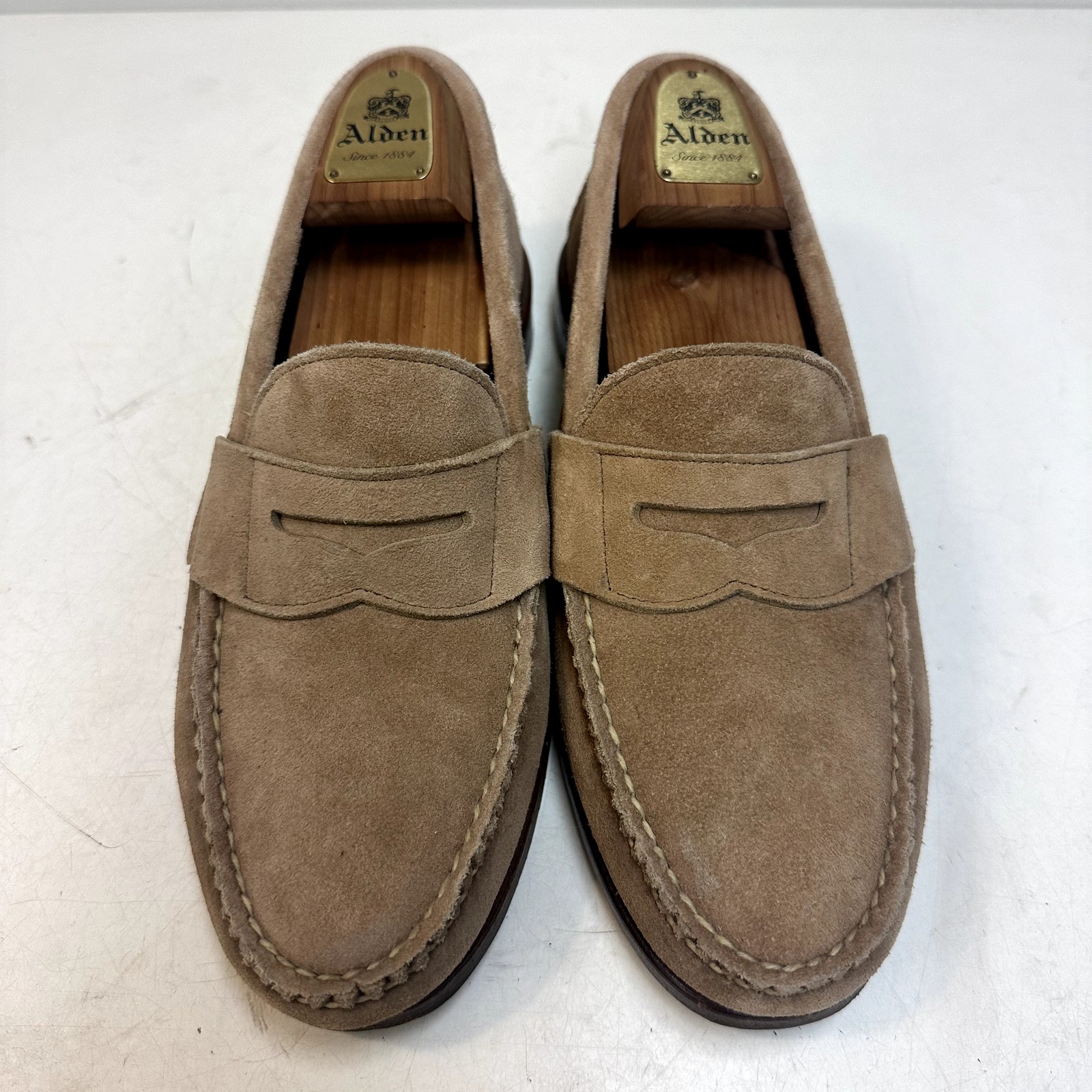 Euc Rancourt & Co. X Cole Haan Tan Suede Pinch Penny Loafer Moc Maine Usa 8.5 D — image 2 of 8
